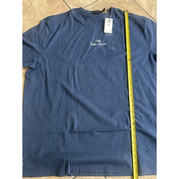NWT Polo Ralph Lauren XXL 2XL Basic Cotton Logo Tee T Shirt Blue Classic Fit - Picture 7 of 8